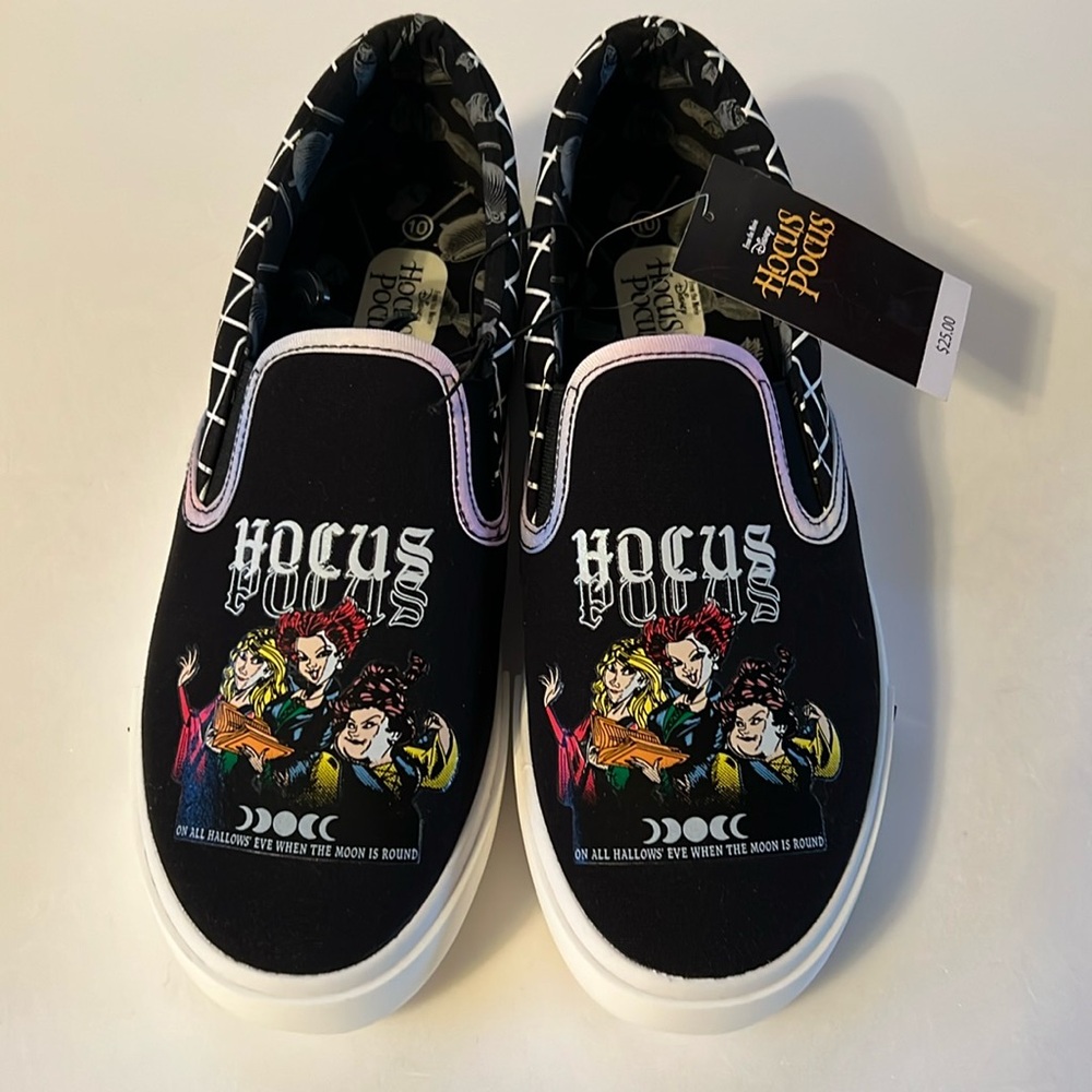 New Disney Film Hocus Pocus Slip On Sneakers by Ground Up